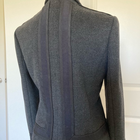 Pink Tartan designer’s house jacket, 100% wool, grey, size 42 ( 4-6 ) - Picture 5 of 12